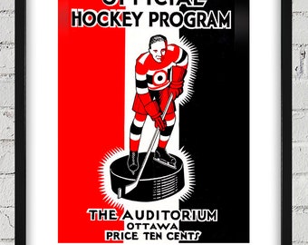 1932-1933 Vintage Ottawa Senators Hockey Program - Digital Reproduction