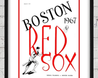 1967 Vintage Boston Red Sox Spring Training Program Cover - Digital Reproduction
