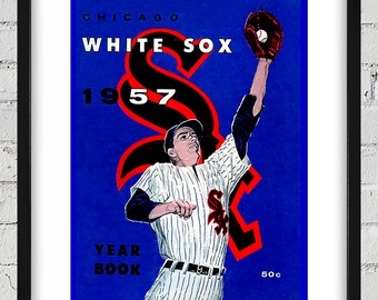 1957 Vintage Chicago White Sox Yearbook Cover - Digital Reproduction