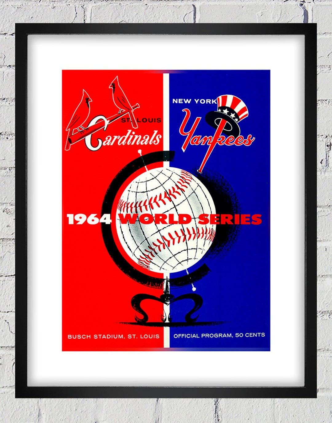 St. Louis Cardinals Vintage 1956 Program Framed Print