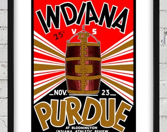 1935 Vintage Indiana Hoosiers - Purdue Boilermakers Football Program Cover - Digital Reproduction