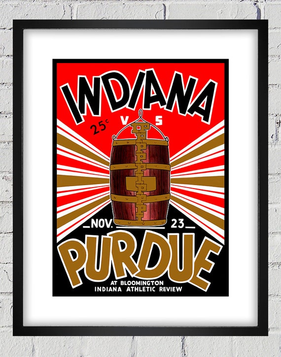 1935 Vintage Indiana Hoosiers - Purdue Boilermakers Football Program Cover - Digital Reproduction