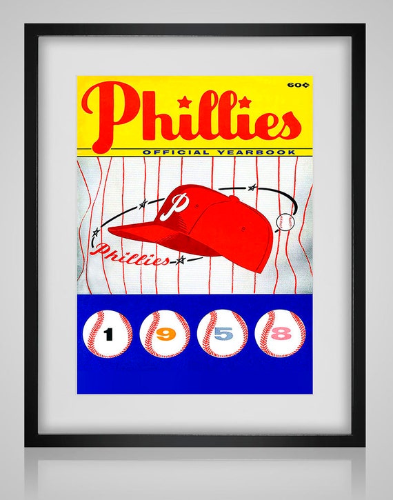 1958 Vintage Philadelphia Phillies Yearbook Cover - Digital Reproduction
