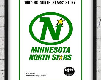1967-1968 Vintage Minnesota North Stars Yearbook Cover - Digital Reproduction