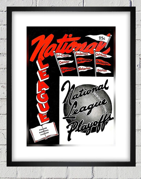 1949-1950 Vintage Syracuse Nationals Basketball Program Cover - Digital Reproduction