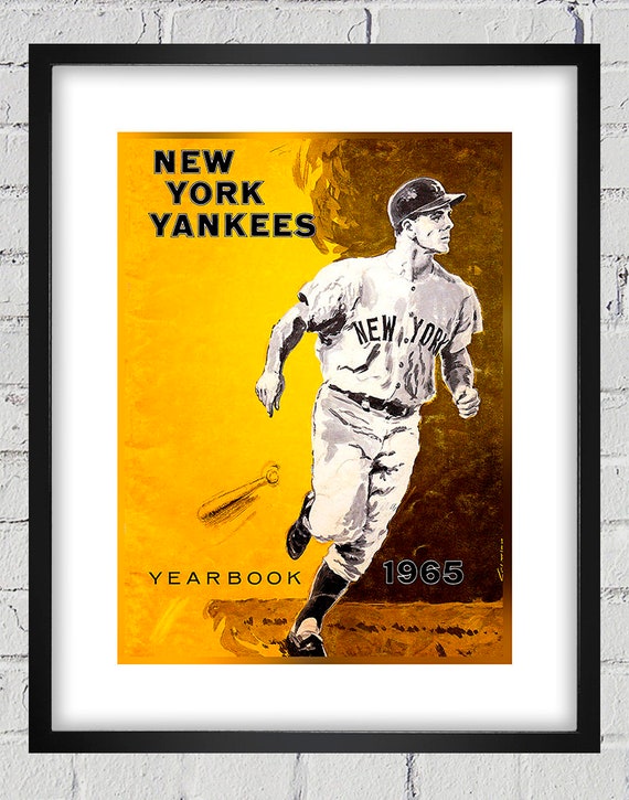 1965 Vintage New York Yankees Yearbook Cover - Digital Reproduction