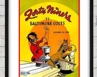 1948 Vintage San Francisco 49ers - Baltimore Colts Football Program - Digital Reproduction