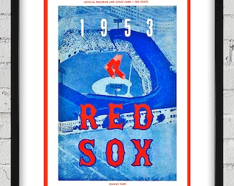 1953 Vintage Boston Red Sox Program - Fenway Park Cover - Digital Reproduction