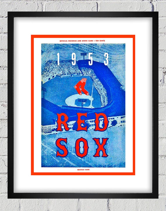 1953 Vintage Boston Red Sox Program - Fenway Park Cover - Digital Reproduction