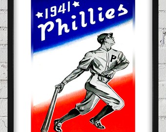 1941 Vintage Philadelphia Phillies Media Guide Cover - Digital Reproduction