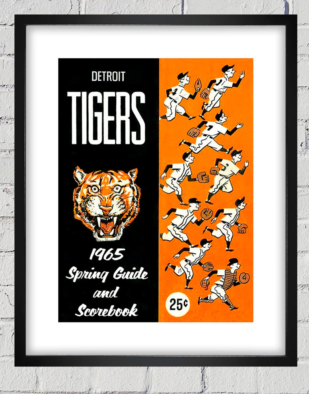 1950 Vintage Detroit Tigers Scorebook Cover - Digital Reproduction - Print or Matted or Framed