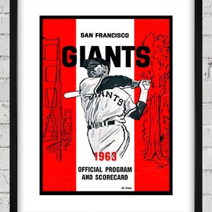 1963 Vintage San Francisco Giants Baseball Program Cover - Digital Reproduction
