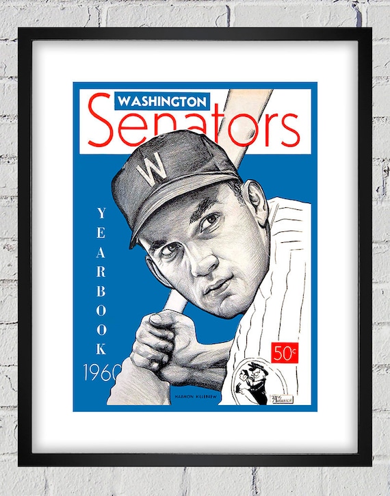 1960 Vintage Washington Senators Yearbook Cover - Harmon Killebrew - Digital Reproduction