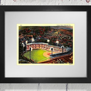 Postal vintage de los Piratas de Pittsburgh de 1950 - Forbes Field - Reproducción digital