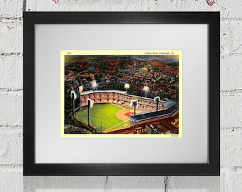 1950 Vintage Pittsburgh Pirates - Forbes Field Postcard - Digital Reproduction