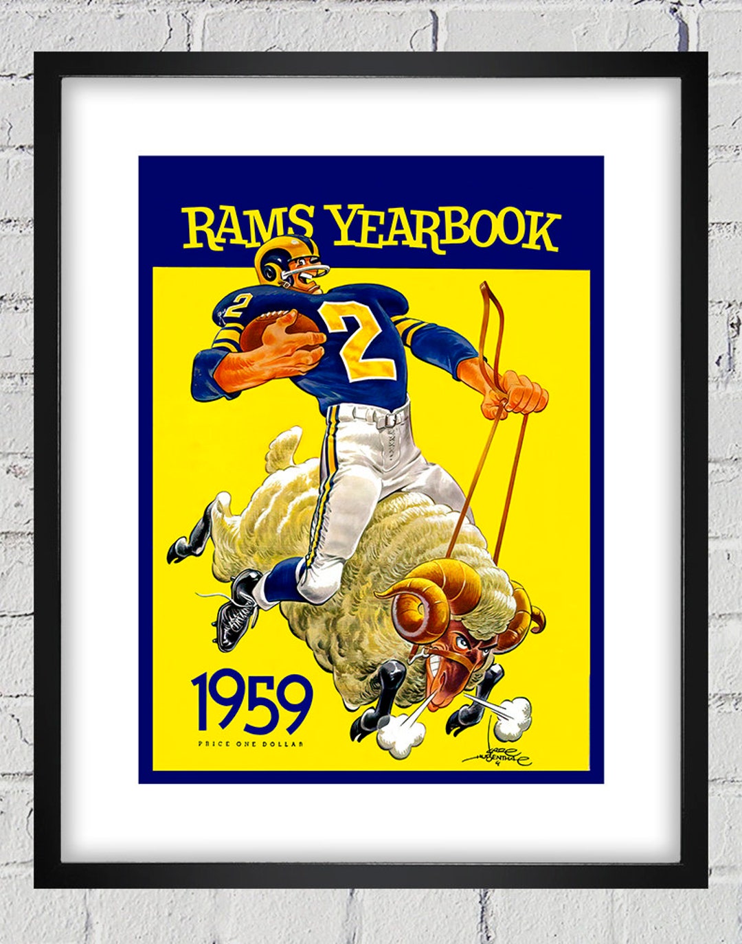 1959 Vintage Los Angeles Rams Yearbook Digital Reproduction Etsy