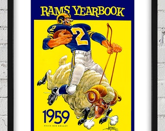 1959 Vintage Los Angeles Rams Yearbook - Digital Reproduction