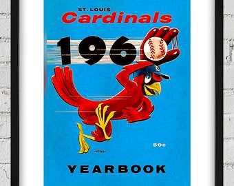 1960 Vintage St Louis Cardinals Yearbook Cover - Digital Reproduction