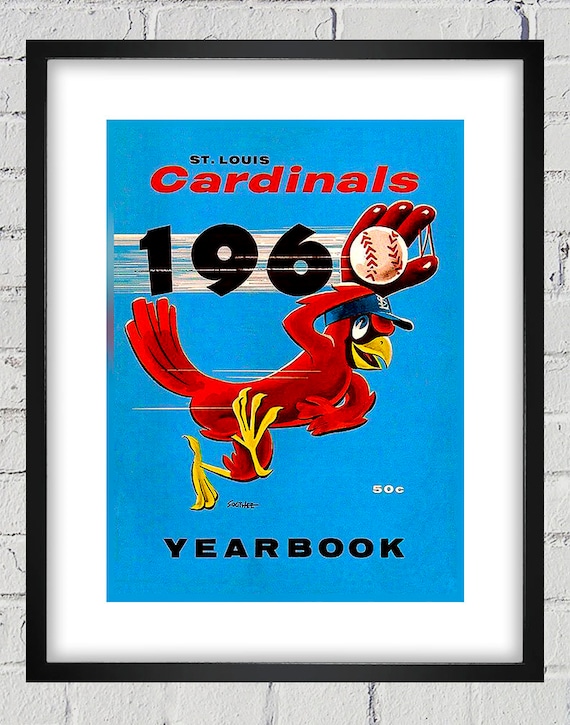 St. Louis Cardinals 1964 Scorecard Cover 18 x 14 Framed Print