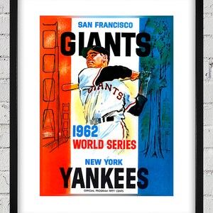 1962 Vintage  New York Yankees - San Francisco Giants World Series Program Cover - Digital Reproduction
