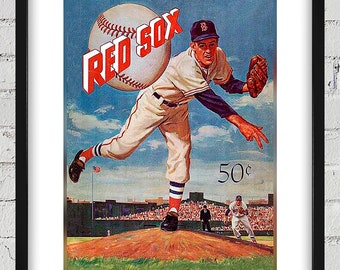 1959 Vintage Boston Red Sox Yearbook Cover - Digital Reproduction