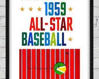 1959 Vintage All-Star Game Program Cover - Forbes Field, Pittsburgh - Digital Reproduction