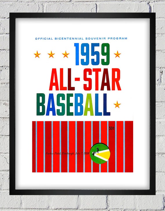 1959 Vintage All-Star Game Program Cover - Forbes Field, Pittsburgh - Digital Reproduction