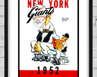 1952 Vintage New York Giants Yearbook Cover - Digital Reproduction