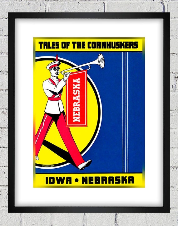 1941 Vintage Iowa Hawkeyes - Nebraska Cornhuskers Football Program Cover - Digital Reproduction