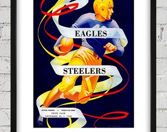 1948 Vintage Pittsburgh Steelers - Philadelphia Eagles Football Program - Digital Reproduction