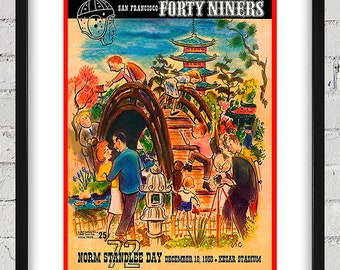 1950 Vintage Green Bay Packers - San Francisco 49ers - Football Program Cover - Digital Reproduction