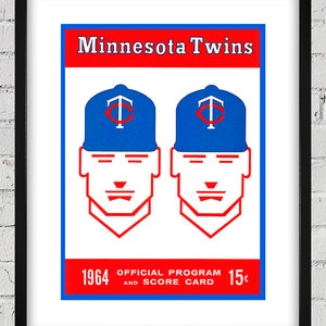 1964 Vintage Minnesota Twins Program Cover - Digital Reproduction
