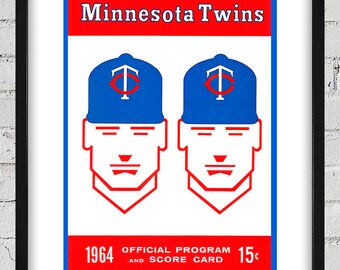 1964 Vintage Minnesota Twins Program Cover - Digital Reproduction