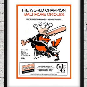 1967 Vintage Baltimore Orioles Spring Training Program Cover- Digital Reproduction