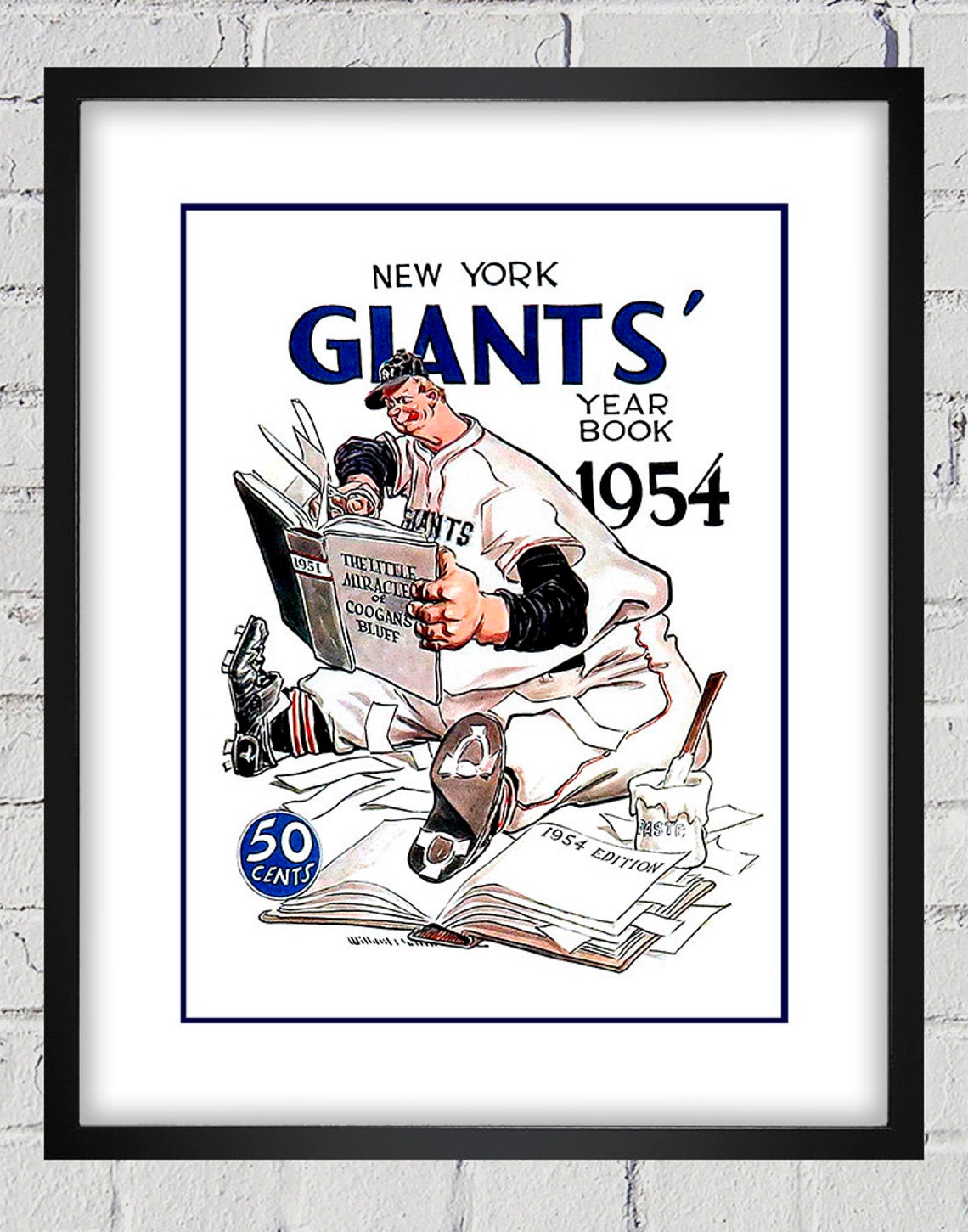 1954 Vintage New York Giants Baseball Yearbook Cover Etsy Nederland