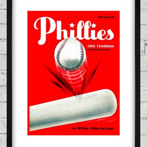 1963 Vintage Philadelphia Phillies Yearbook Cover - Digital Reproduction