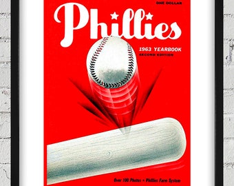 1963 Vintage Philadelphia Phillies Yearbook Cover - Digital Reproduction