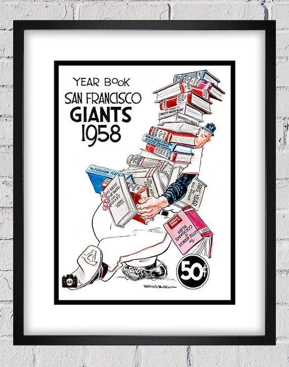 1958 Vintage San Francisco Giants Yearbook Cover - Digital Reproduction