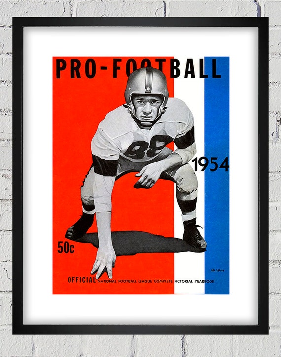 1954 Vintage Pro Football Yearbook Cover - Digital Reproduction