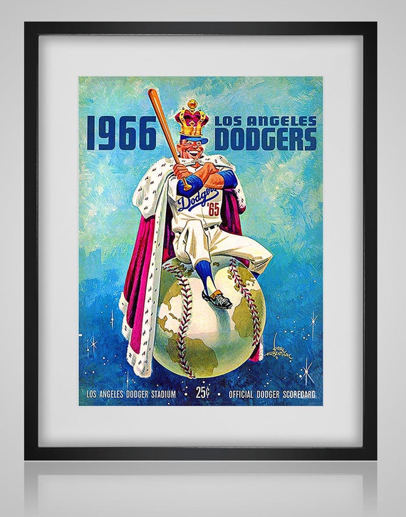 1966 Vintage Los Angeles Dodgers World Champions Program Cover - Digital Reproduction