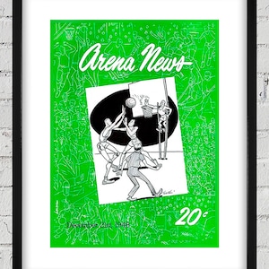 1948 - 1949 Vintage Philadelphia Warriors Basketball Program Cover - Digital Reproduction
