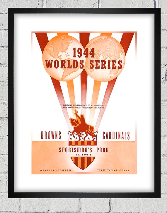 1944 Vintage St. Louis Cardinals - St. Louis Browns World Series Program Cover - Digital Reproduction