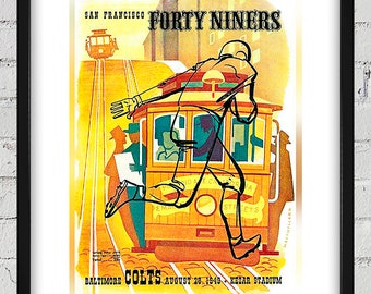 1949 Vintage San Francisco 49ers - Baltimore Colts Program Cover - Digital Reproduction