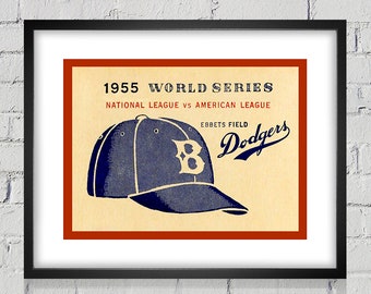 1955 Vintage Brooklyn Dodgers - World Series - Ebbets Field - Digital Reproduction