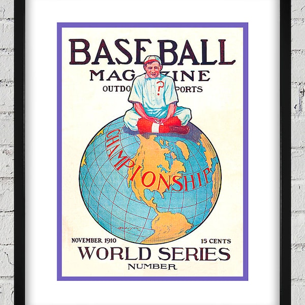 1910 Vintage Baseball Magazine Cover - World Series Cover - Digital Reproduction