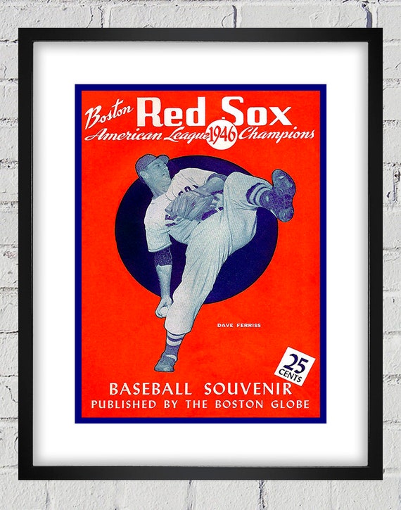 1946 Vintage Boston Red Sox - American League Champions Program Cover - Digital Reproduction