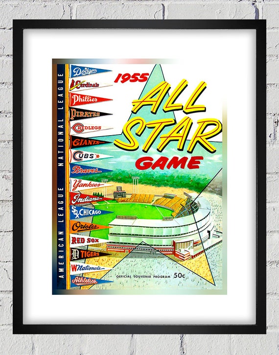 1955 Vintage All-Star Game Program - Milwaukee County Stadium - Digital Reproduction