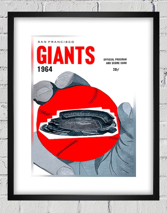 1964 Vintage San Francisco Giants Program Cover - Candlestick Park  - Digital Reproduction