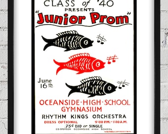 1940 Vintage WPA Poster - Junior Prom - Digital Reproduction