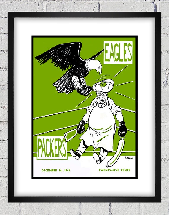 1947 Vintage Green Bay Packers - Philadelphia Eagles Football Program - Digital Reproduction